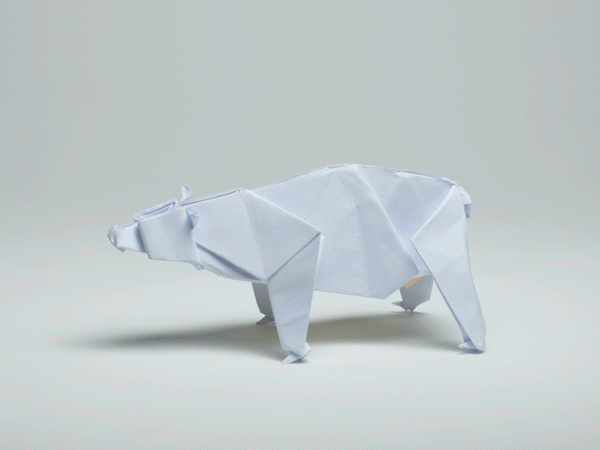 papercraft origami  Protection of Species poster campaign animals