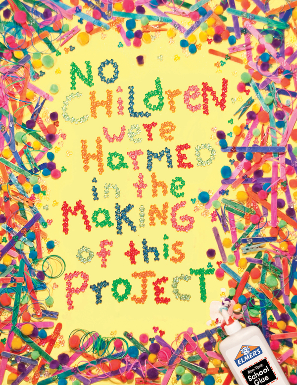 kids Glue Project messy childhood