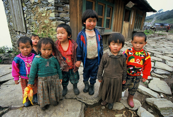 children childhood portraits kids nepal asia