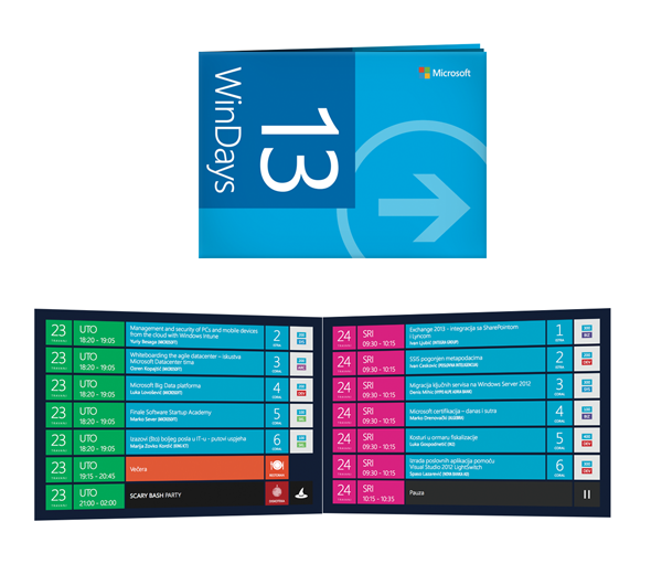 Microsoft WinDays13 conference identity Event summit microsoft design language tiles windows phone Windows 8 metro ui design
