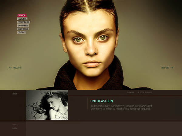 Fotografia Layout moda UI ux Webdesign model modelo