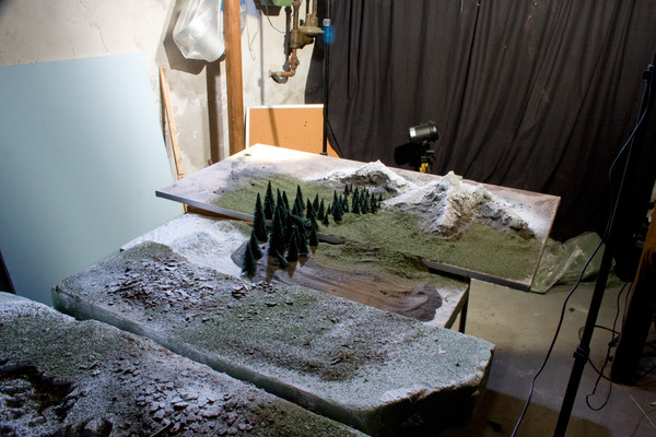 Strange Worlds Matthew Albanese Minature Landscapes models studio Behind the scenes. Landscape Artist realistic Diorama high detail Finely Detailed