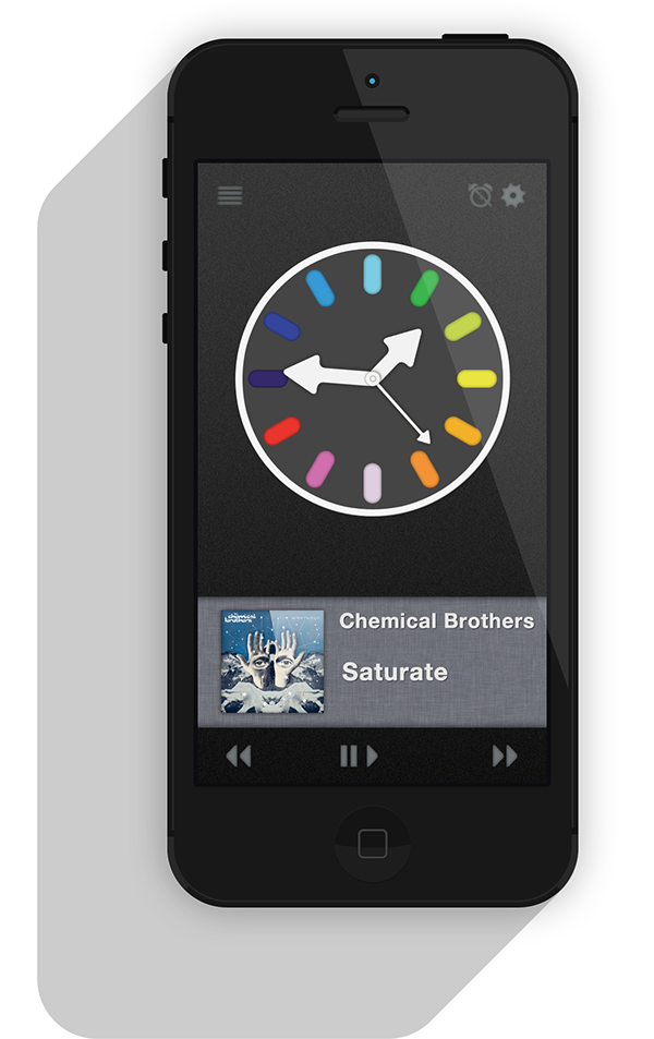 soundclock  Music clock app ios iphone iPad app design design  UI/UX