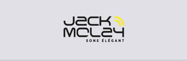 jack molay web channel minimal black yellow elegant Corporate Identity Logo Design