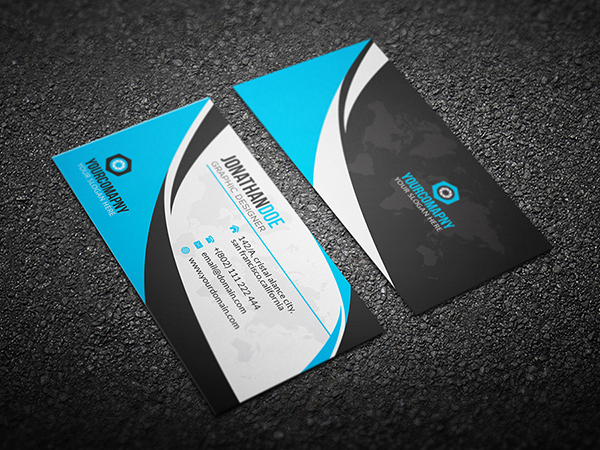 blue clean corporate creative design modern Office personal sleek freebie free business card behance business card free print desing latest freebie cistal free design
