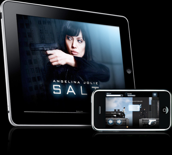 Jeff Mendoza iphone iPad game movie site movie Salt Sony pictures