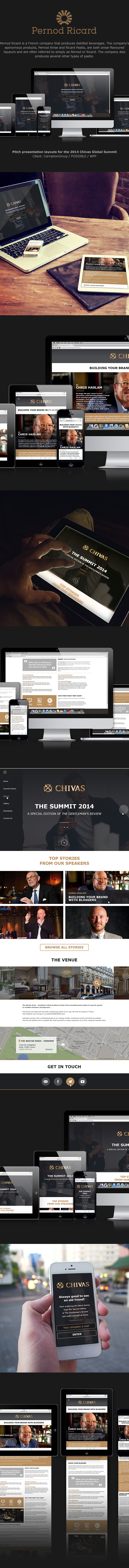 Website Layout UI ux chivas carnation WPP possible pitch wireframe Responsive internal
