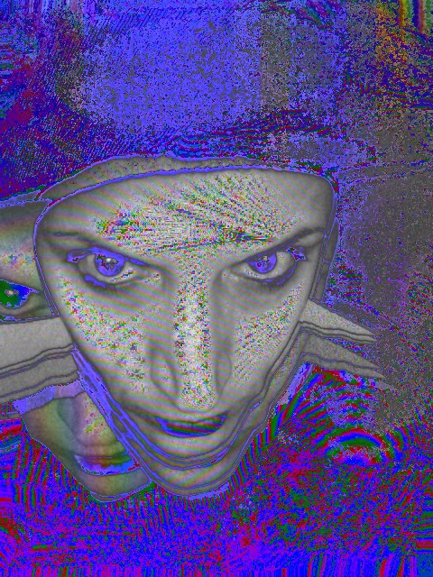 Glitch self portrait collage photo collage contemporary art contemporary photography Datamoshing databending digital photo art