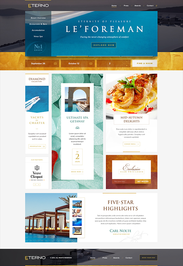 Webdesign site flower cafe hotel wine content navigation Interface button