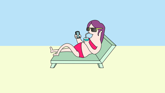 gif Dudes beach beer girl animation 