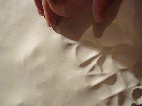 Shadows clay sculpture light gif Lyrics handmade tactile 3D texture lettering Tom Vek song animated photograph