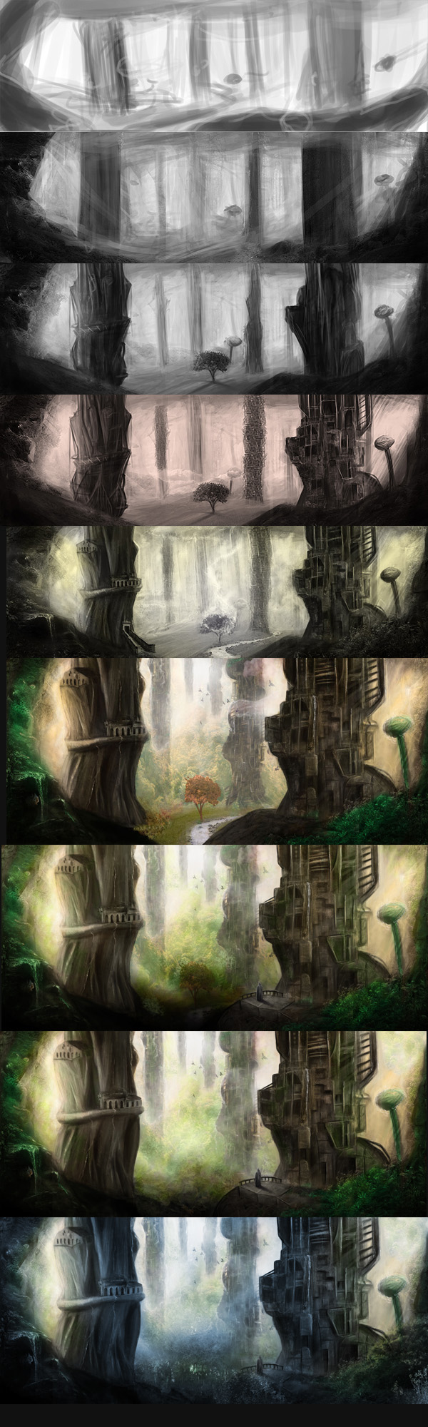 dream forest Matte Painting