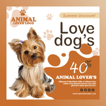 dog animal Pet brand identity Graphic Designer adobe illustrator Social media post Advertising  Socialmedia Brand Design