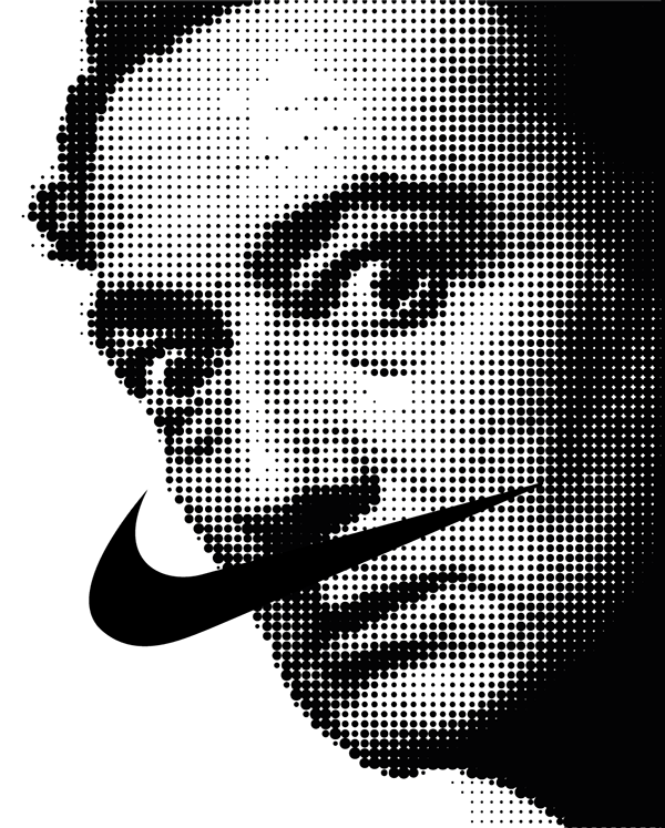 moustache nhe bigote Nike salvador dali surrealism poster justo to it just diseño design big cartel disseny barcelona poesia