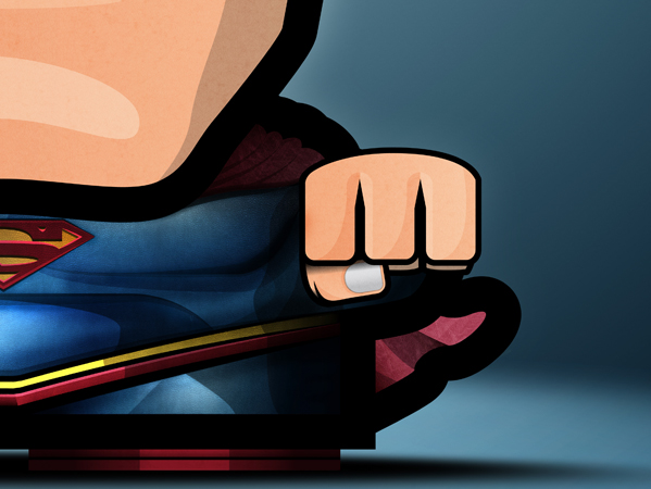 big eyed Tiny superheroes art print super batman vector details Character cartoon figure eye Hero