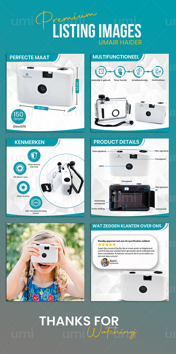 Amazon Listing Infographics || Analog Camera