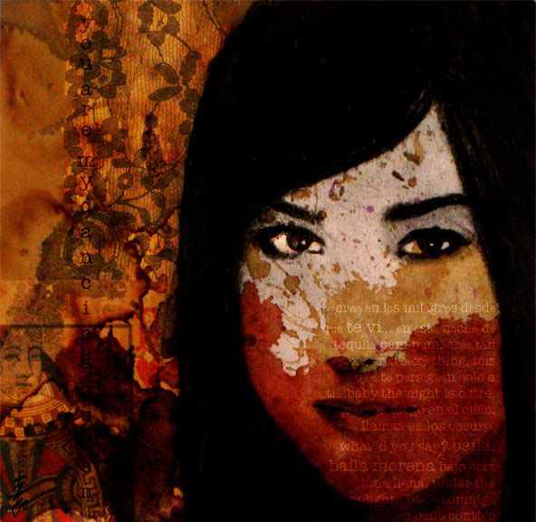 collage portrait female