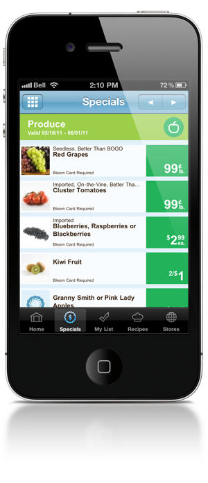 bloom Grocery Retail mercatus technologies lucy list mobile Web concierge device Food Lion