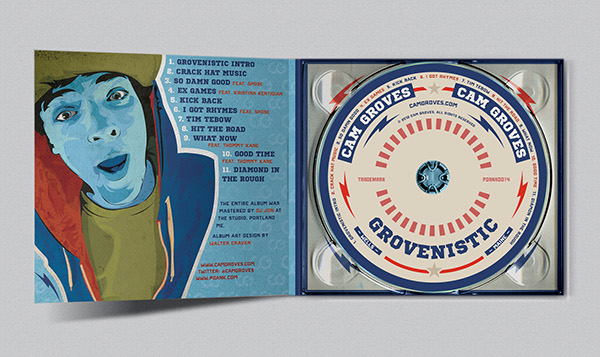 Vector Illustration  Album cover Album Cover Design CD cover hip hop cam groves walter craven pdank spose Baby Blue grovenistic Maine