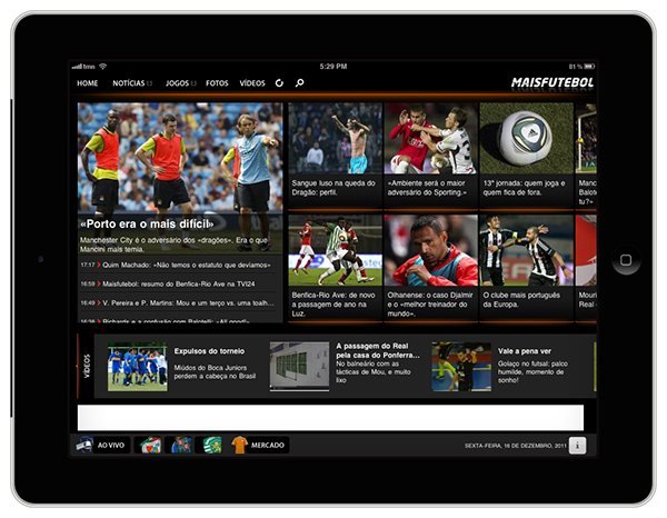 iPad app soccer footbal UI ux