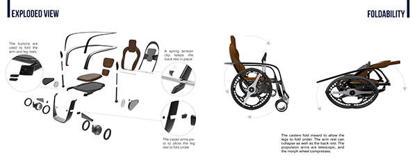 industrial design product wheelchair mobius art Beautiful eldery assistance rowing SCAD senior
