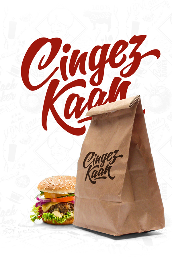 restaurant Fast food burger logo pattern Interior typo identity red White