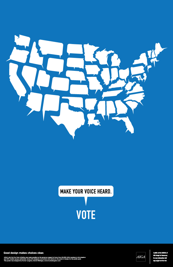 AIGA Get Out the Vote poster