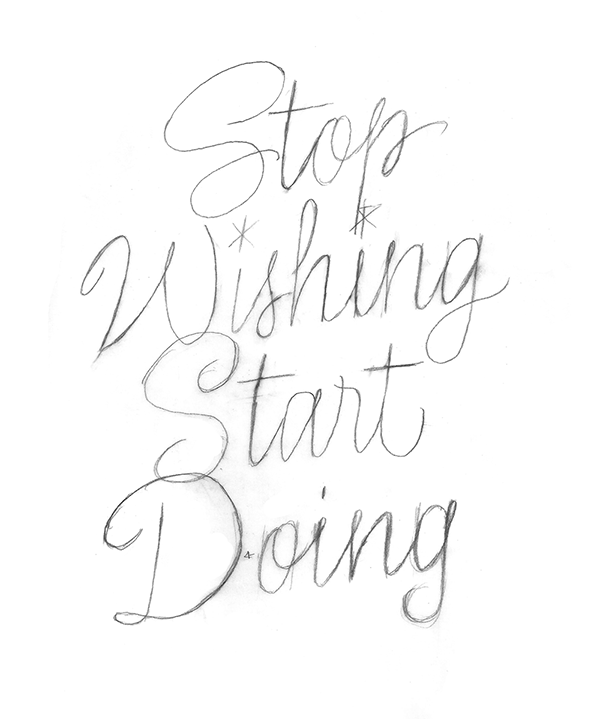 lettering customlettering brushlettering brush pencil sketch vector type Robofont   beziers color stop wishing Start doing