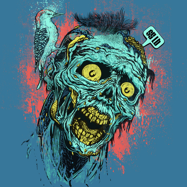 zombie yeti woodpecker t-shirt tee apparel