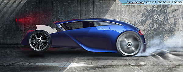 hot rod art olivier Gamiette makinf of tutorial rod concept car rendering Big Wheels