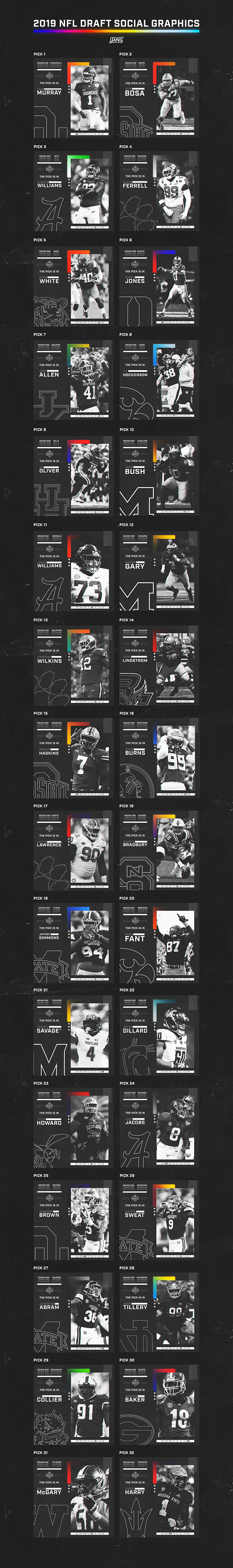 2019 NFL Draft Social Graphics