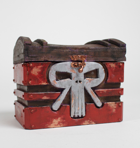 3D sculpture Illustrator designer art #andrewwierzbaart andrewwierzbaart stop motion pandora's box pandora box skull container STEAMPUNK