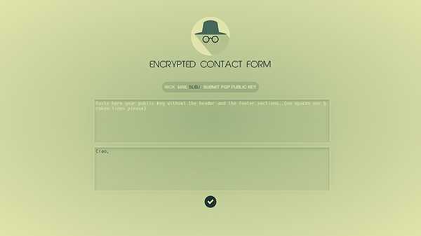 cryptography PGP gpg Form design