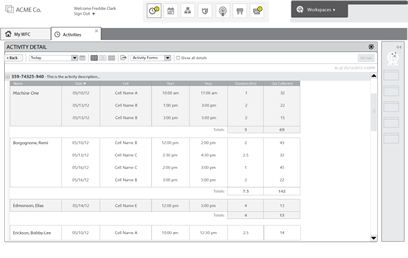 UI ux user experience Interface interaction Data Grids schedule