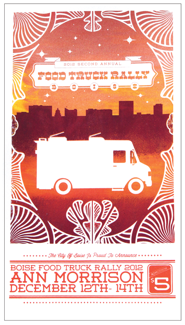 food truck rally Food  psychedelic screen printing