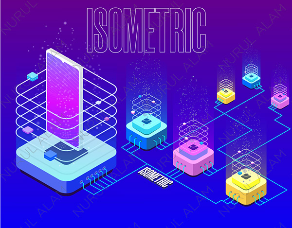 3d Isometric illustration design