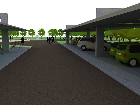 Landmark stretch redesign Landscape parking nitt