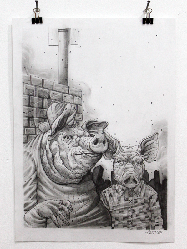 IDCREW GRAFFTITI LIFE Exhibition  illustrations Graphite Sketches characters GENT48 forsale Giclee Prints