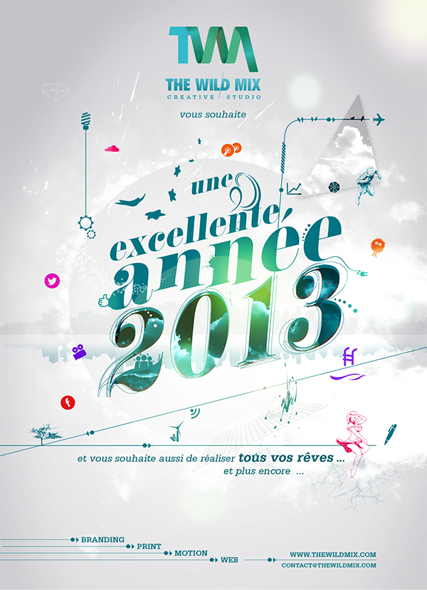 happy new year typo graphic poster wild mix The Wild Mix