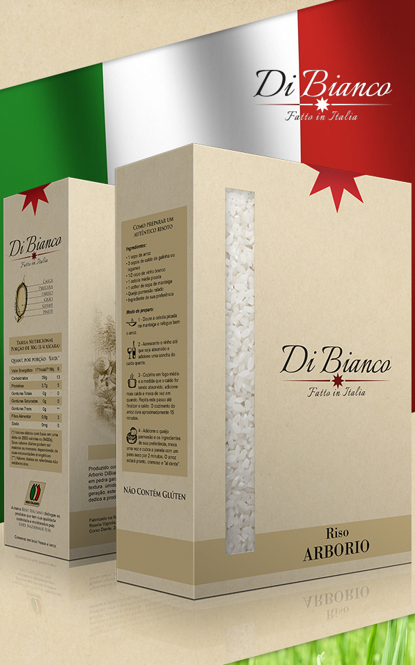 Riso Arborio di bianco embalagem Italy italia risotto risoto Rice arroz box Caixa