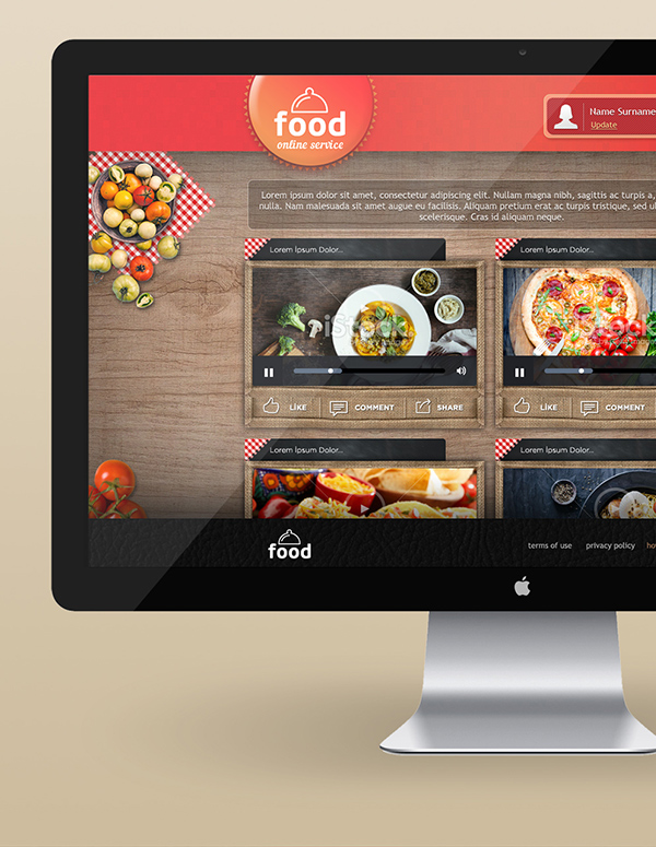 Food  kitchen Web facebook Theme free psd service red vegetable