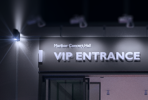 Entrance 3D concert hall Vip Celebrity maribor  slovenia trimo qbiss one facade