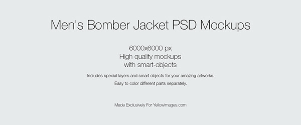8 Men's Bomber Jacket PSD Mockups