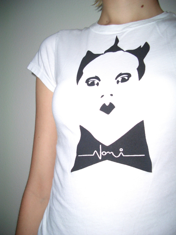 klaus nomi nomi poster gig gig poster tee t-shirt tshirt black White concert record record cover record sleeve