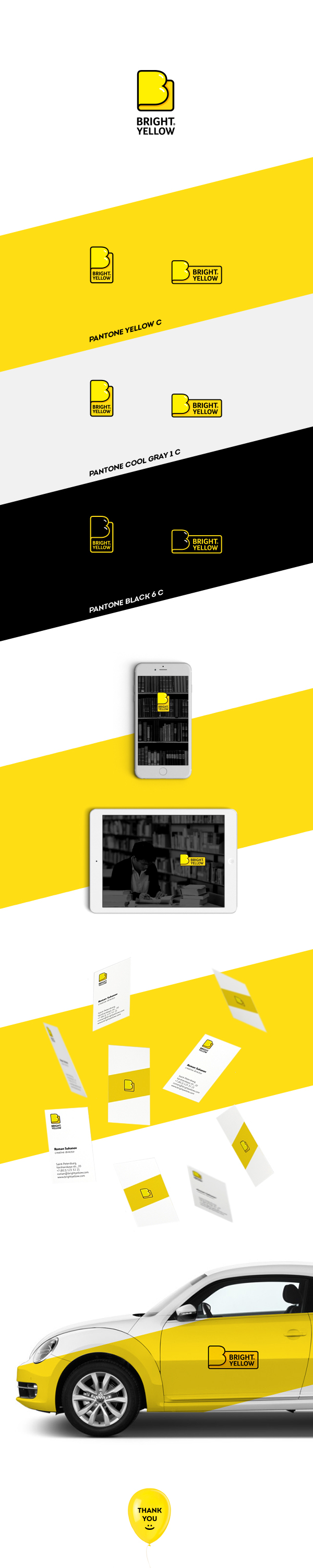 mobile app bright yellow logo bookmark application