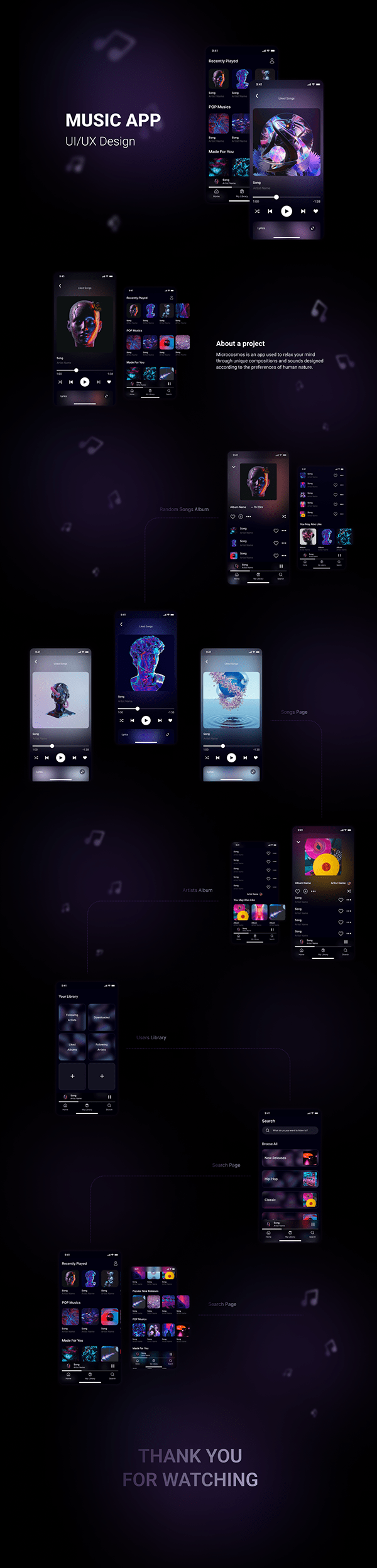 Music App Design - UI/UX Design
