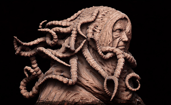 model modeling 3D Zbrush Maya goktugg goktug head face octopus Character Sculpt creature Render