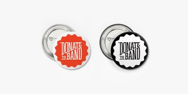 donate band logo font charity Custom crest red modern Website community donation social network