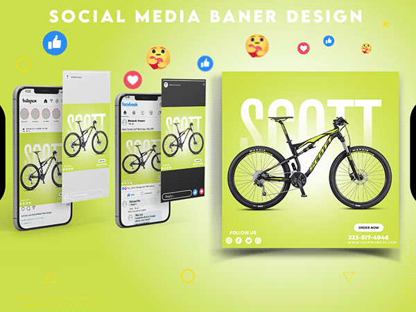 Social Media Banner || instagram ads Design ||