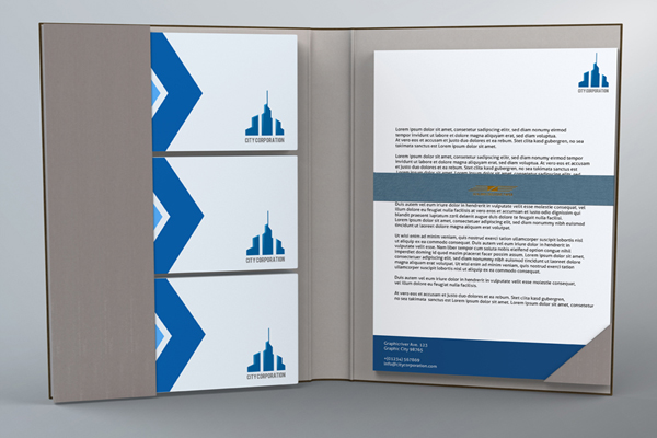 Stationery letterhead psd Mockup mock-up presentation 3D realistic Office envelope paper portfolio